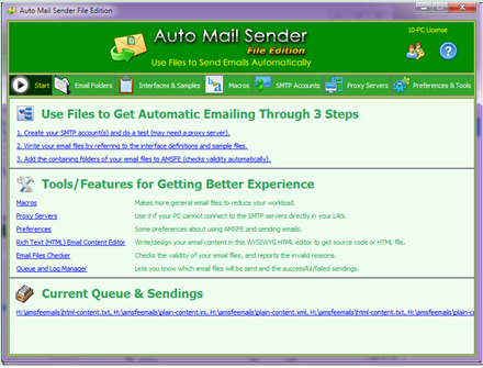 Auto Mail Sender File Edition Screenshot