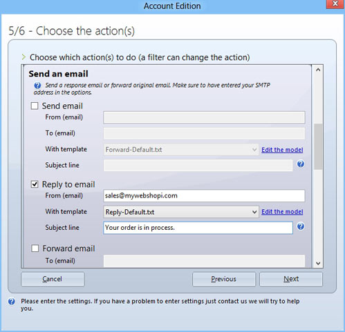 Email Tools Software, Automatic Email Manager Screenshot