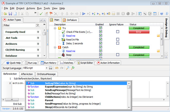 Automise Lite, Productivity Software, Macros Software Screenshot
