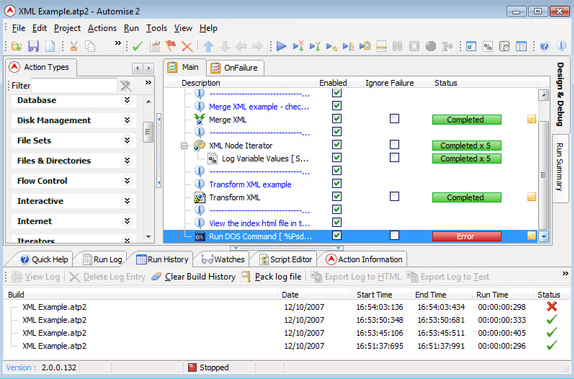 Automise Lite, Macros Software Screenshot