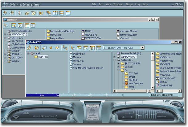 Audio Software, AV Music Morpher Screenshot