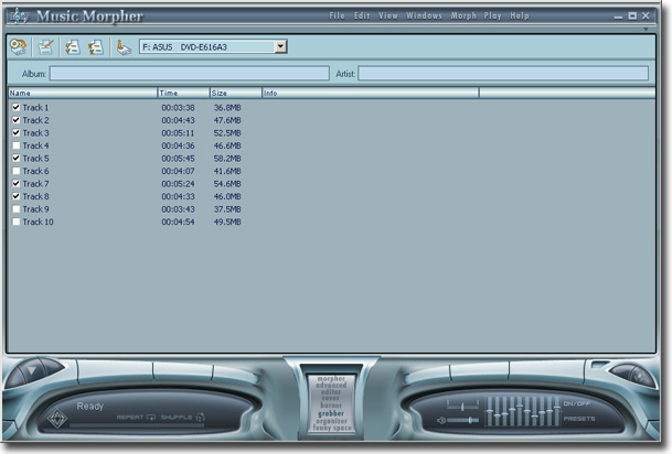 Audio Conversion Software, AV Music Morpher Screenshot