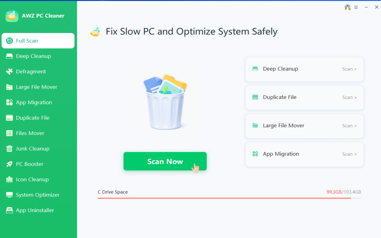 AWZ PC Cleaner Screenshot