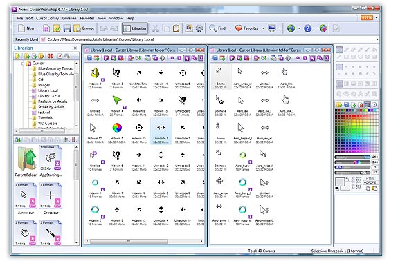 Axialis CursorWorkshop, Icons Software Screenshot