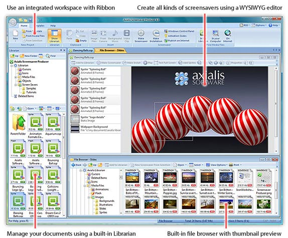 Axialis Screensaver Producer Screenshot