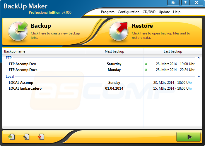 BackUp Maker Screenshot