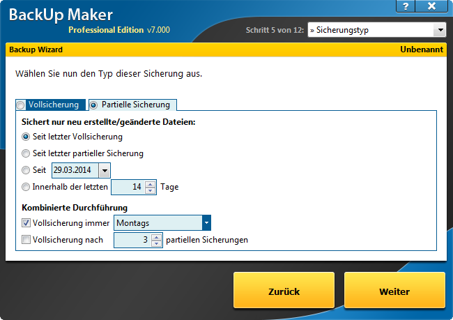 BackUp Maker, Backup Files Software Screenshot