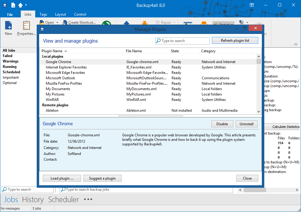 Backup Files Software, Backup4All Professional Screenshot