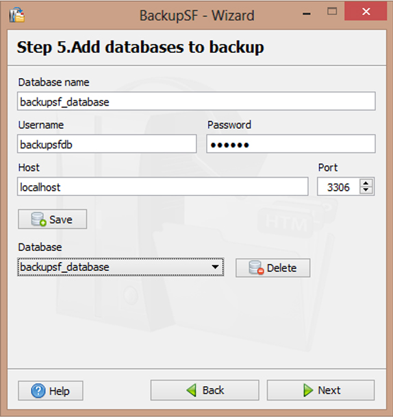 Database Management Software, BackupSF Basic Screenshot