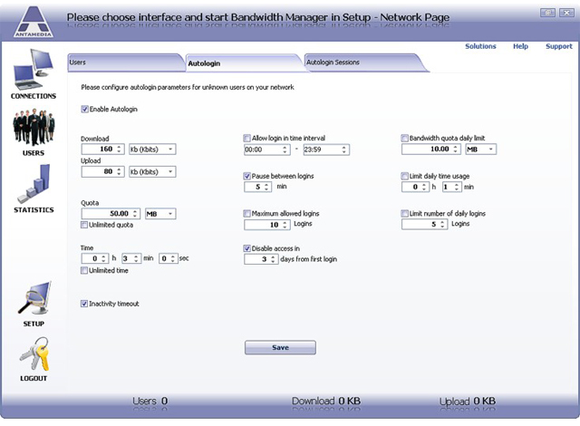 Network Software, Bandwidth Manager Screenshot