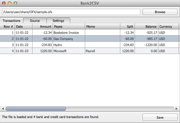 Bank2CSV, Business & Finance Software Screenshot
