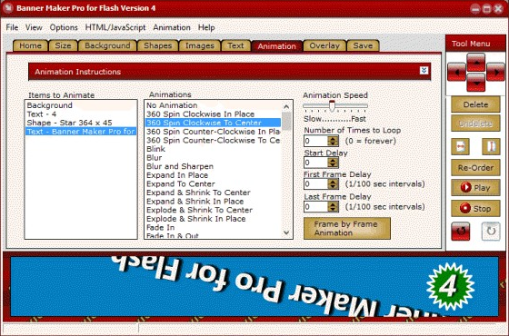 Banner Maker Pro for Flash, Flash Software Screenshot