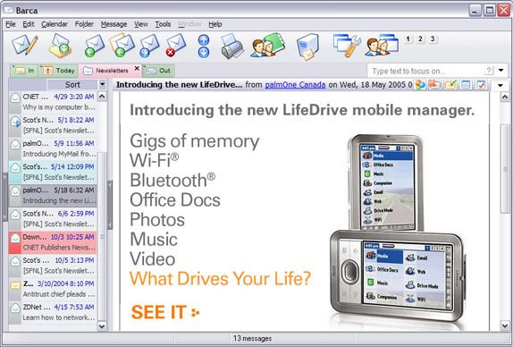 Email Client Software Screenshot