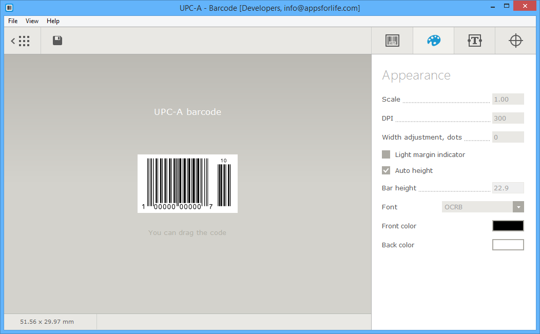 Barcode, Barcode Software Screenshot