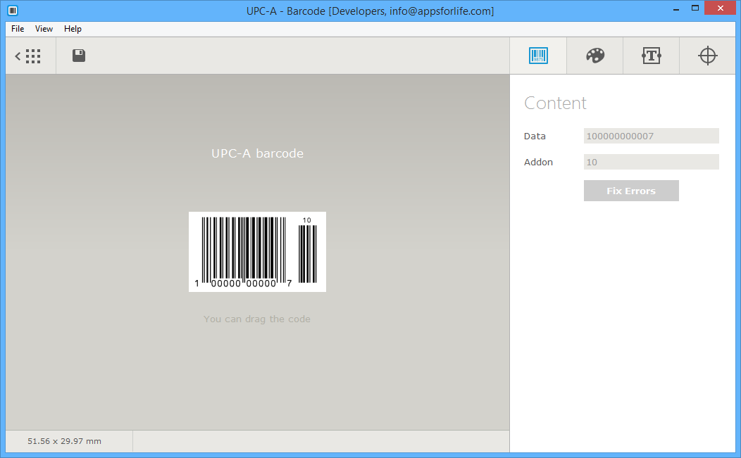 Barcode Software Screenshot