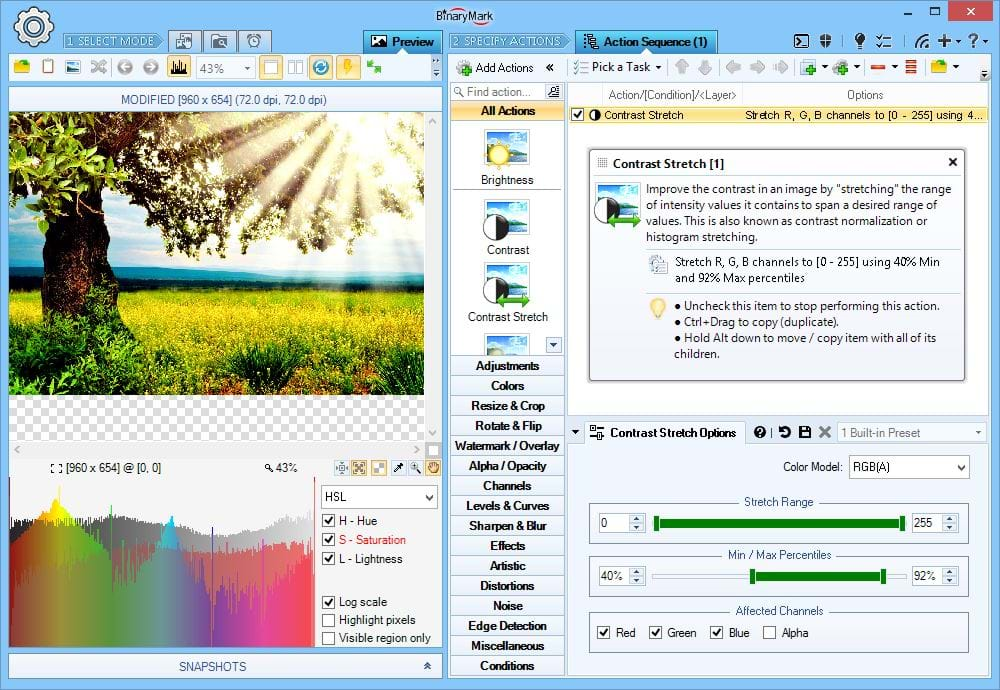 Batch Image Enhancer, Photo Manipulation Software Screenshot