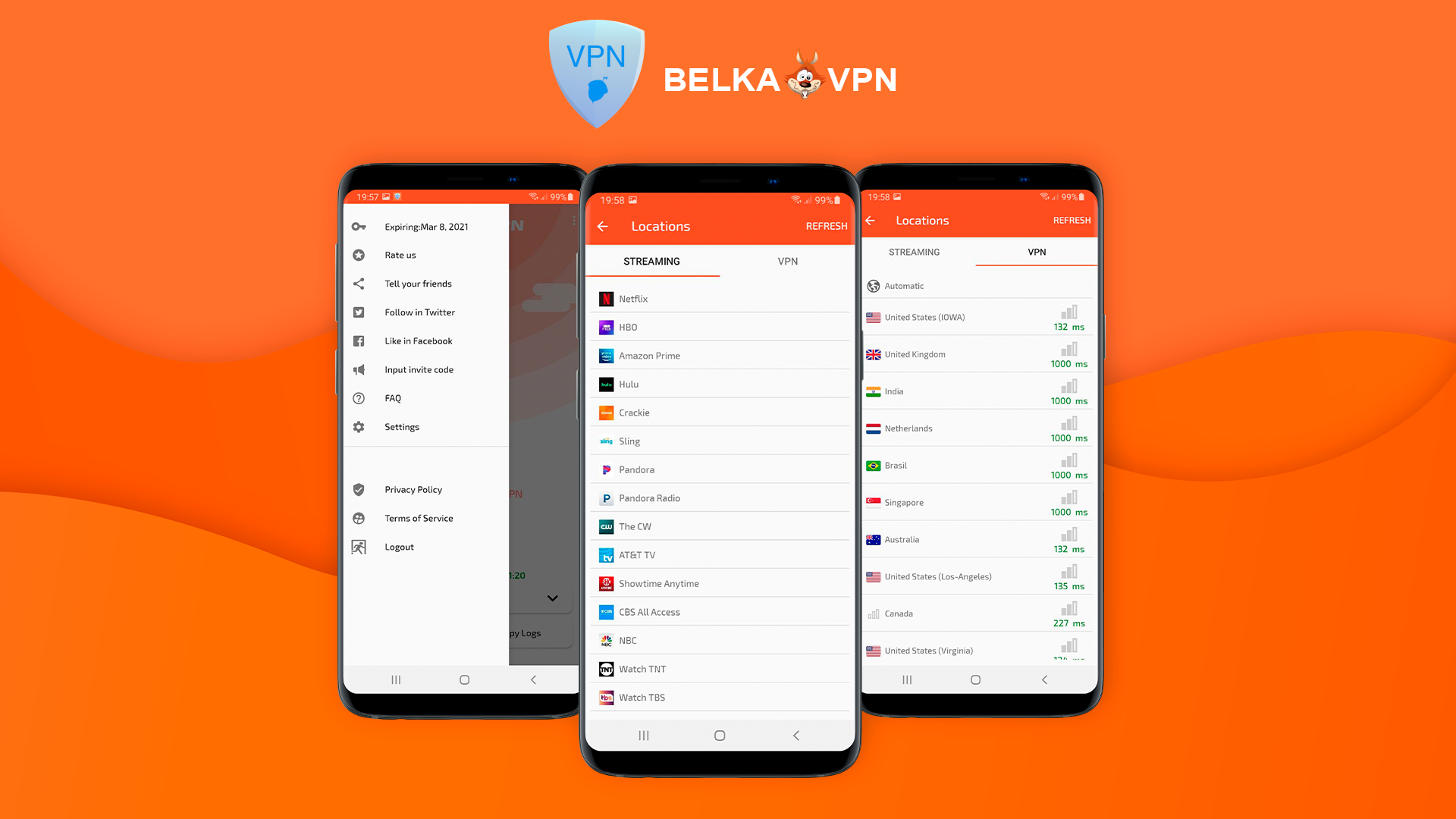 BelkaVPN - Lifetime (10 Devices) IOS, Android, Mac, Windows, Network Security Software Screenshot