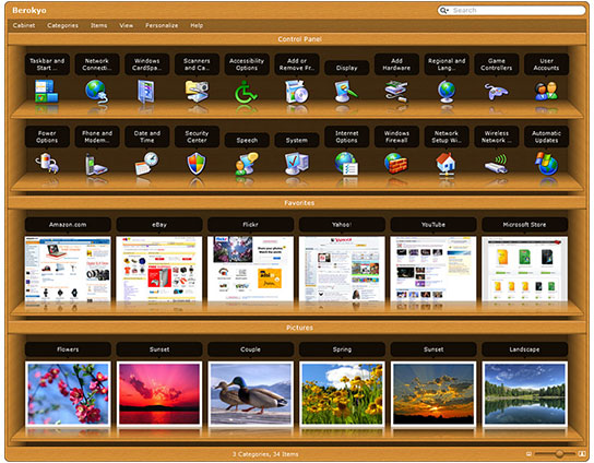 Berokyo, App Launcher Software Screenshot