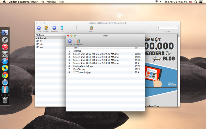 BetterUnarchiver for Mac, File Management Software Screenshot