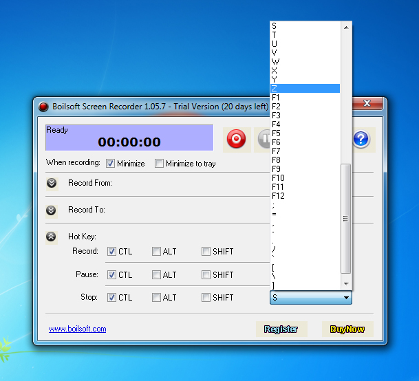 Boilsoft Screen Recorder, Presentation Software Screenshot