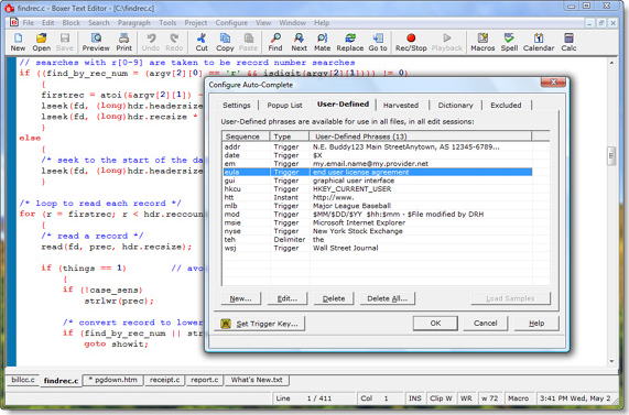 Development Software, Boxer Text Editor Screenshot