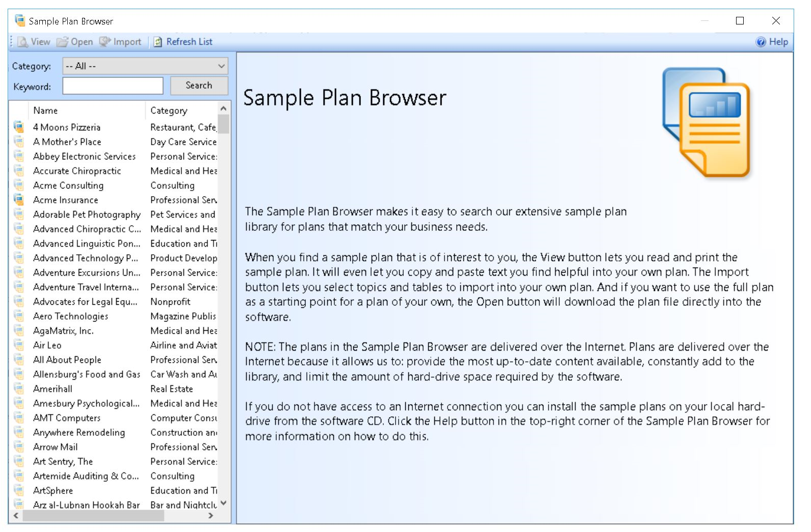 Business Plan Pro Complete, Business Management Software Screenshot