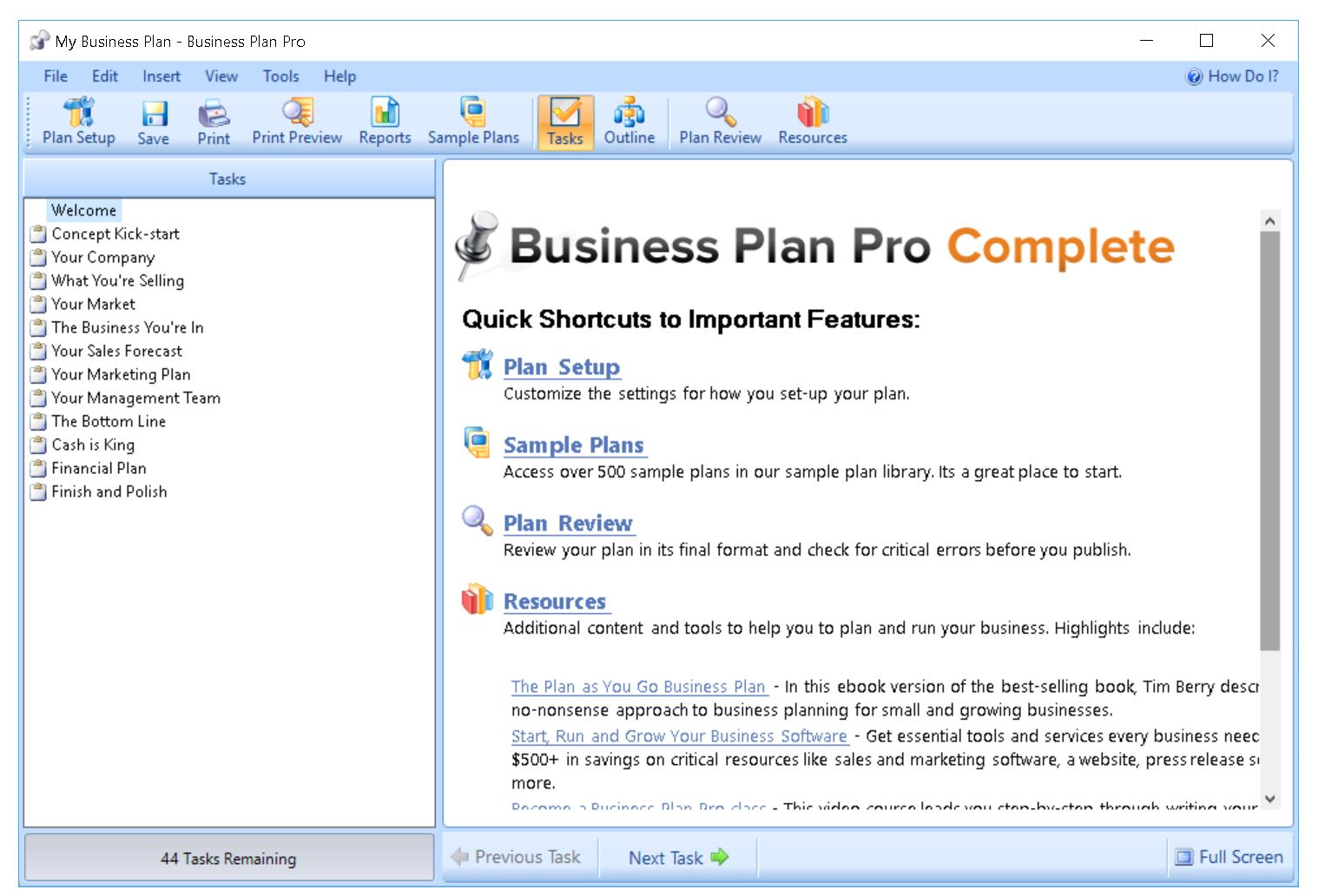Business Plan Pro Complete Business Management Software 55