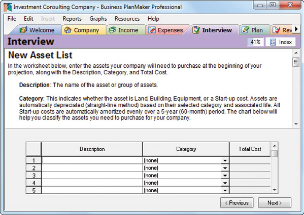 Business Management Software, Business PlanMaker Professional 12 Screenshot