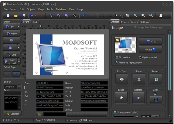 BusinessCards MX Job Search Business Card Software For PC