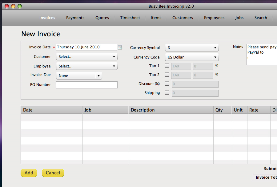 Accounting Software Screenshot