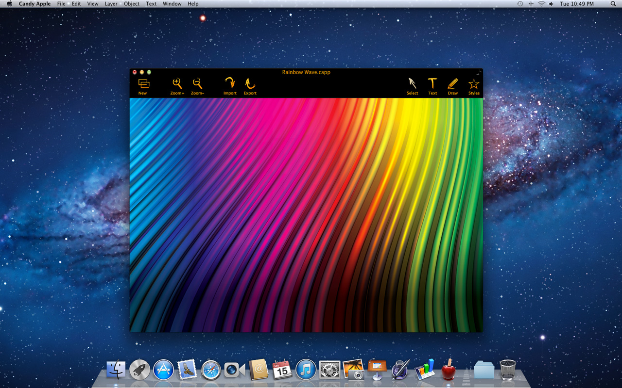 Candy Apple, Graphic Design Software Screenshot
