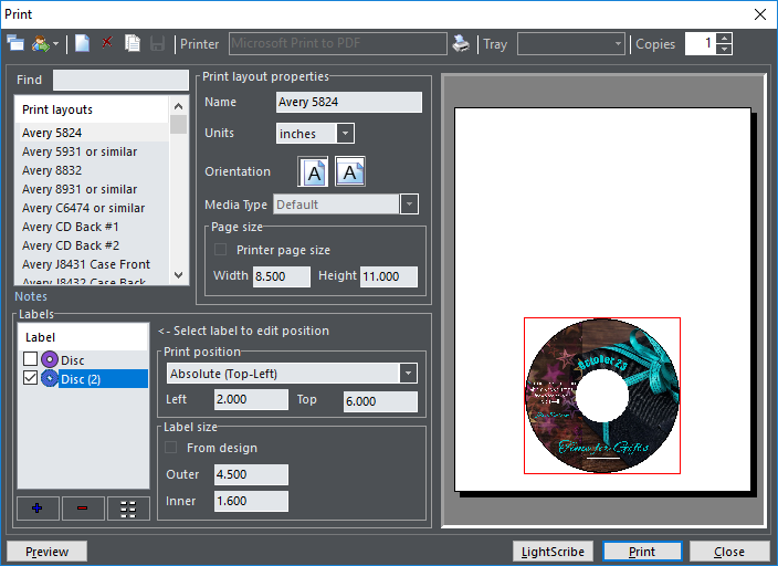 Label Creation Software Screenshot