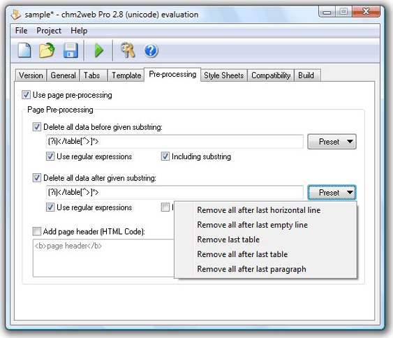 chm2web Pro, Development Software Screenshot