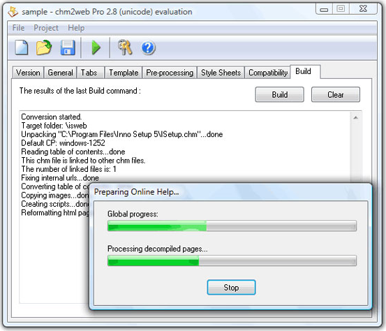 Help Authoring Software, chm2web Pro Screenshot