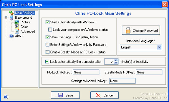Privacy Software Screenshot