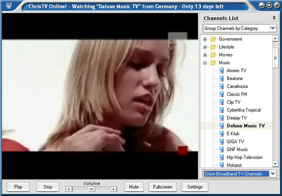 ChrisTV Online! Premium Edition, Video Software Screenshot