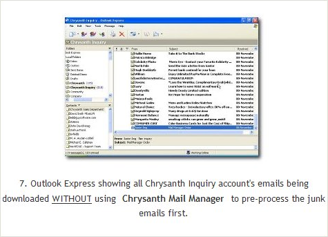 Chrysanth Mail Manager, Internet Software Screenshot