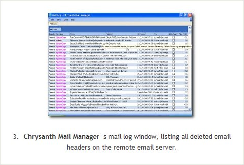 Chrysanth Mail Manager, Email Tools Software Screenshot