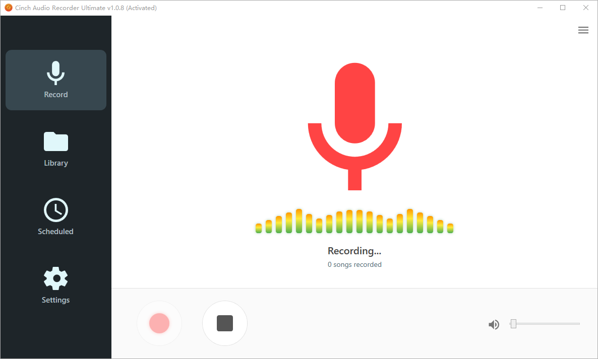 Cinch Streaming Audio Recorder Screenshot