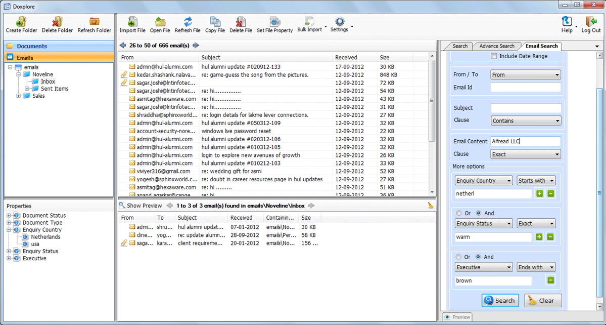 Document Management Software Screenshot