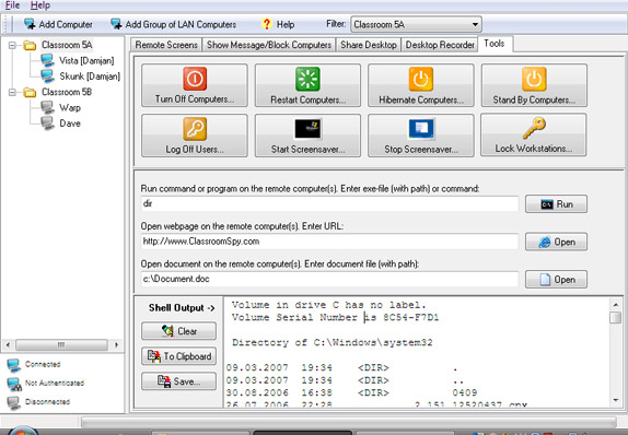 Activity Monitoring Software, Classroom Spy Professional Screenshot