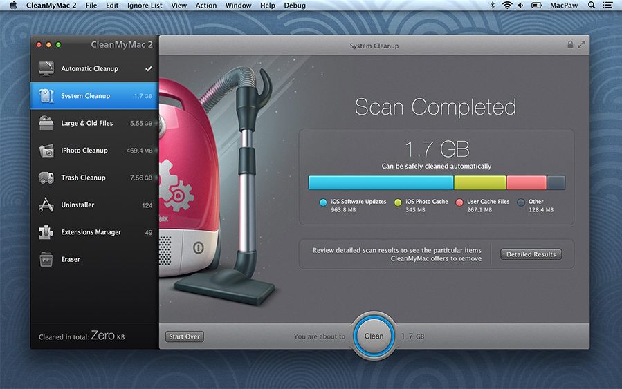 CleanMyMac, Other Utilities Software Screenshot