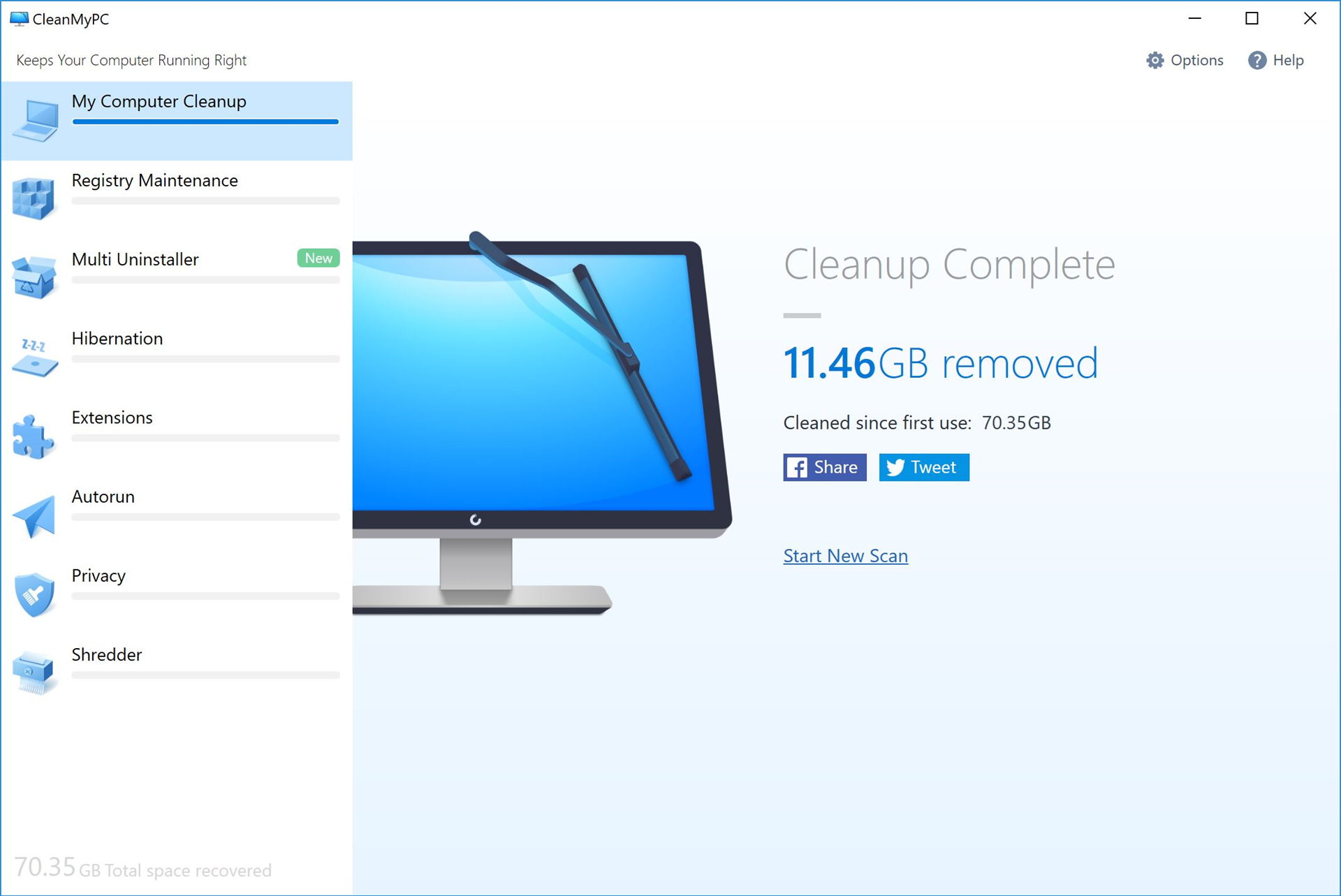 CleanMyPC (Lifetime License), PC Optimization Software Screenshot