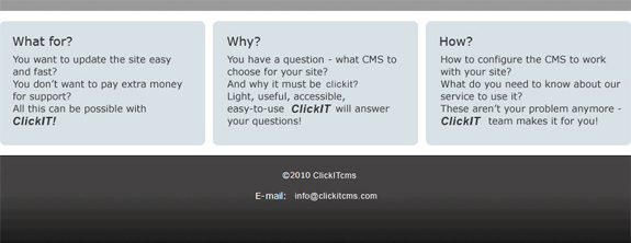 Click IT CMS Screenshot