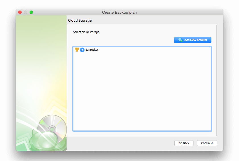 Cloudberry Backup for Mac, Security Software Screenshot
