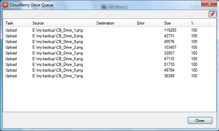 Access Restriction Software, CloudBerry Drive Screenshot