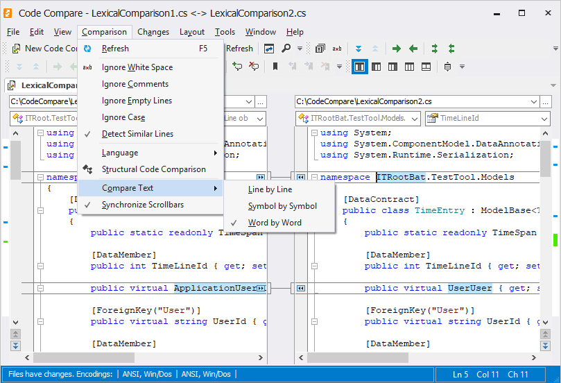 Code Compare Screenshot