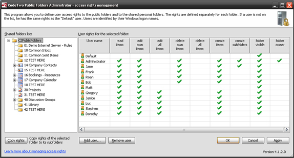 CodeTwo Public Folders Base Package (Server + 3 CALs) Screenshot