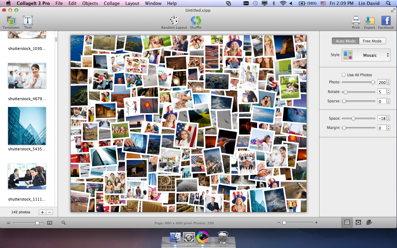 CollageIt for Mac, Design, Photo & Graphics Software Screenshot