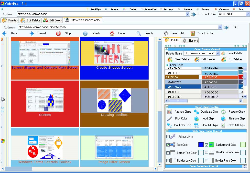 Design, Photo & Graphics Software, Color Selection Software Screenshot